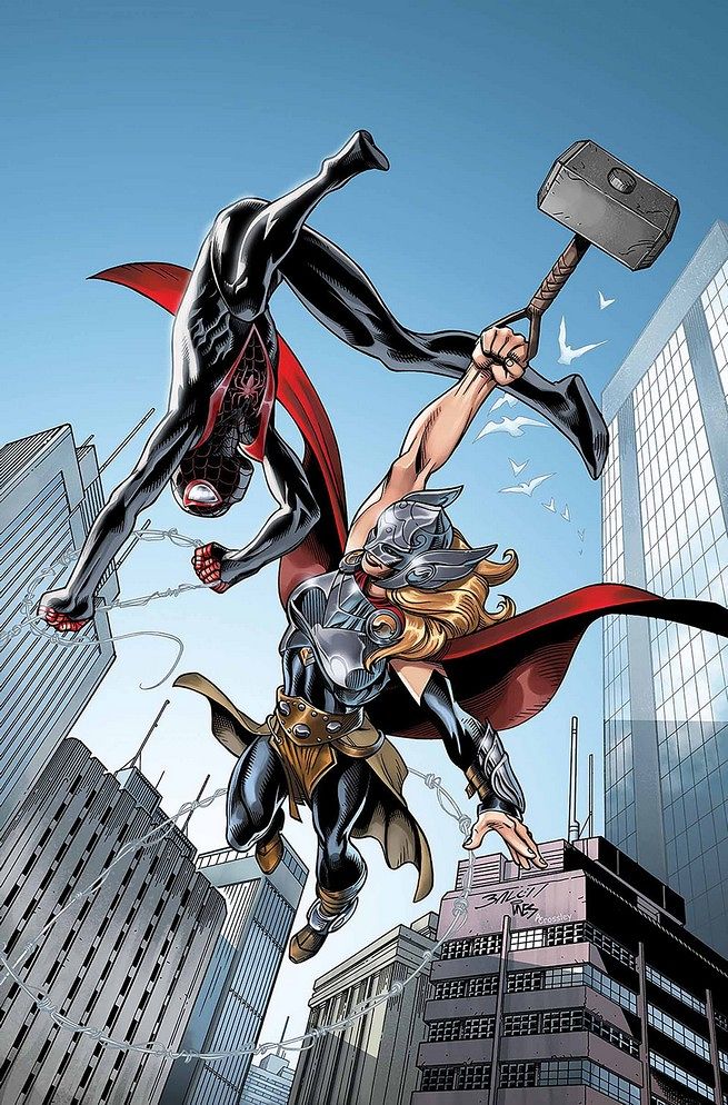Miles morales with female thor