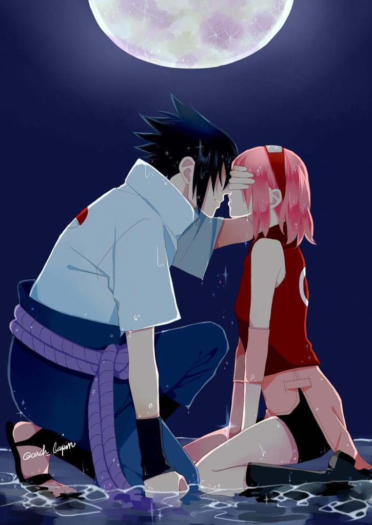 Sasuke almost kiss sakura