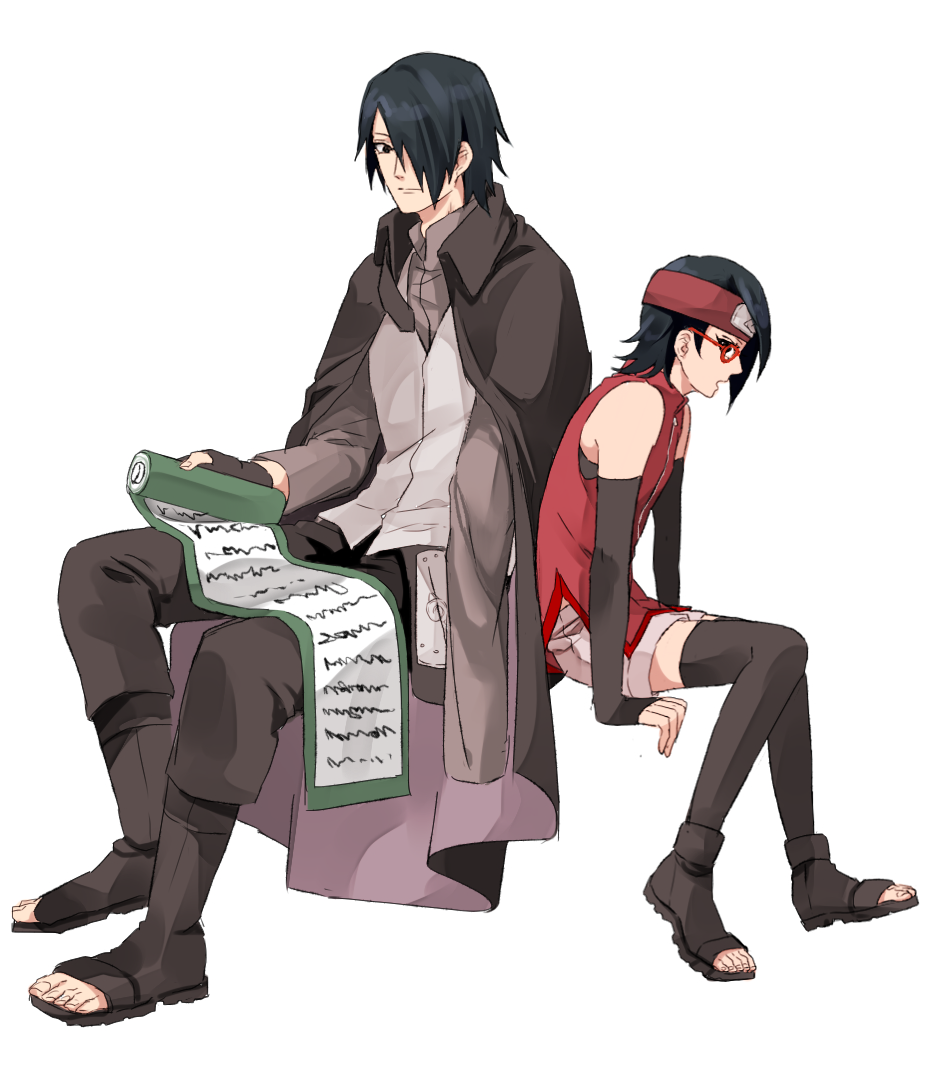 Sasuke with daughter sarada ipad pro