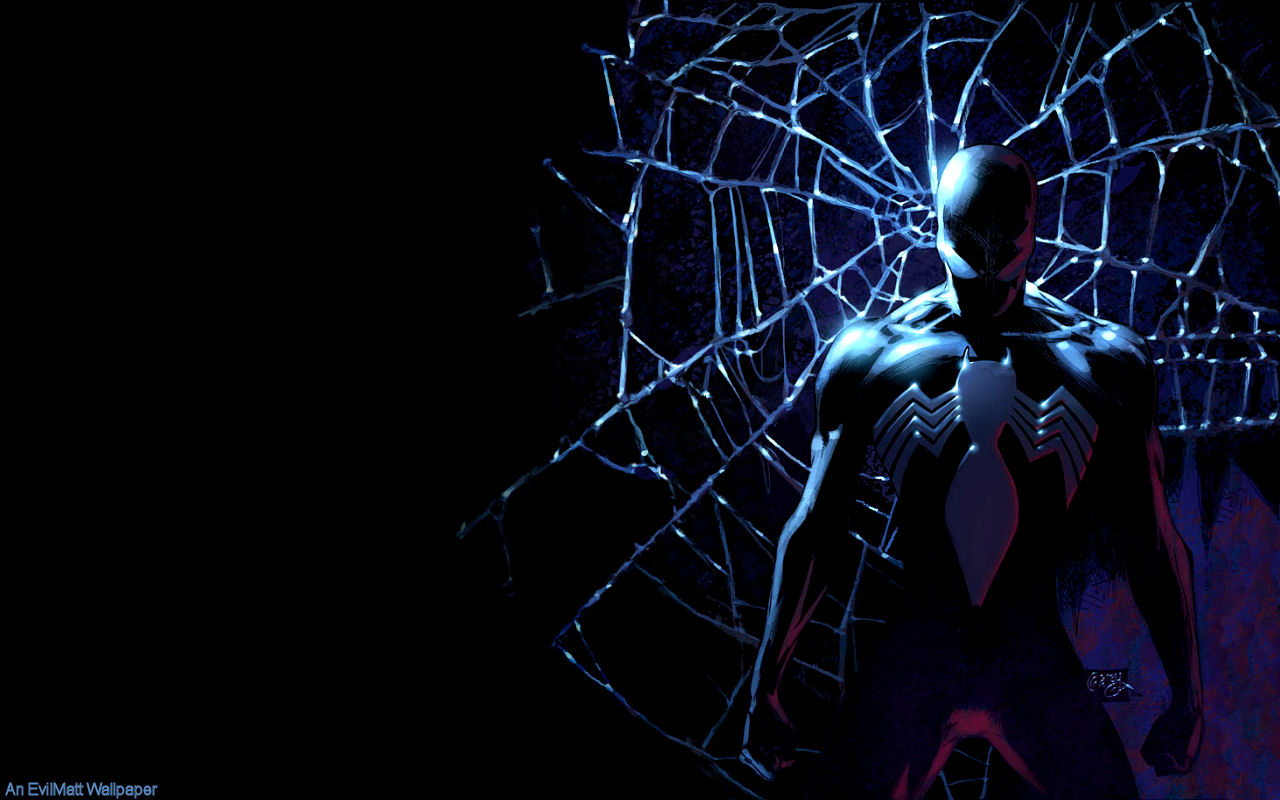 Spiderman cartoon symbiote suit