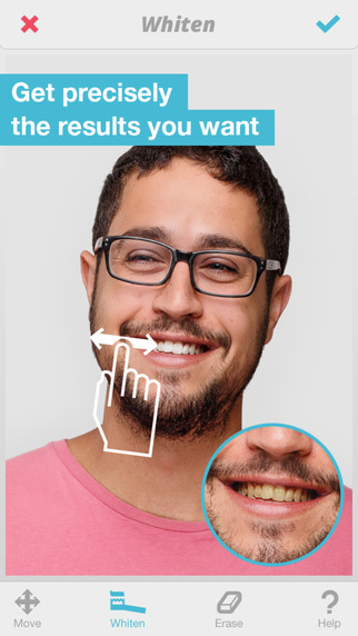 Facetune app fix teeth