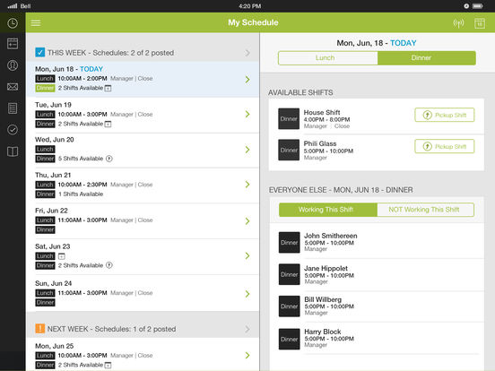 Hotschedules for ipad