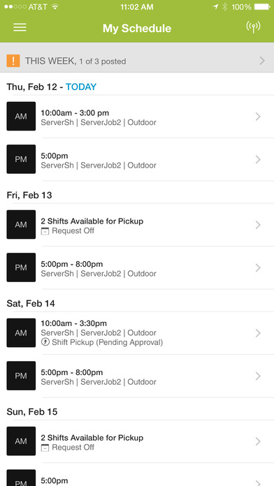 Hotschedules for iphone