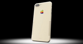 Iphone 7 plus retro with vintage mac design sells for 2 000