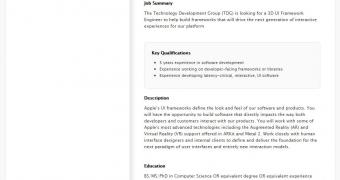 Apple seeking 3d ui engineers as work on augmented reality headset advances 521356