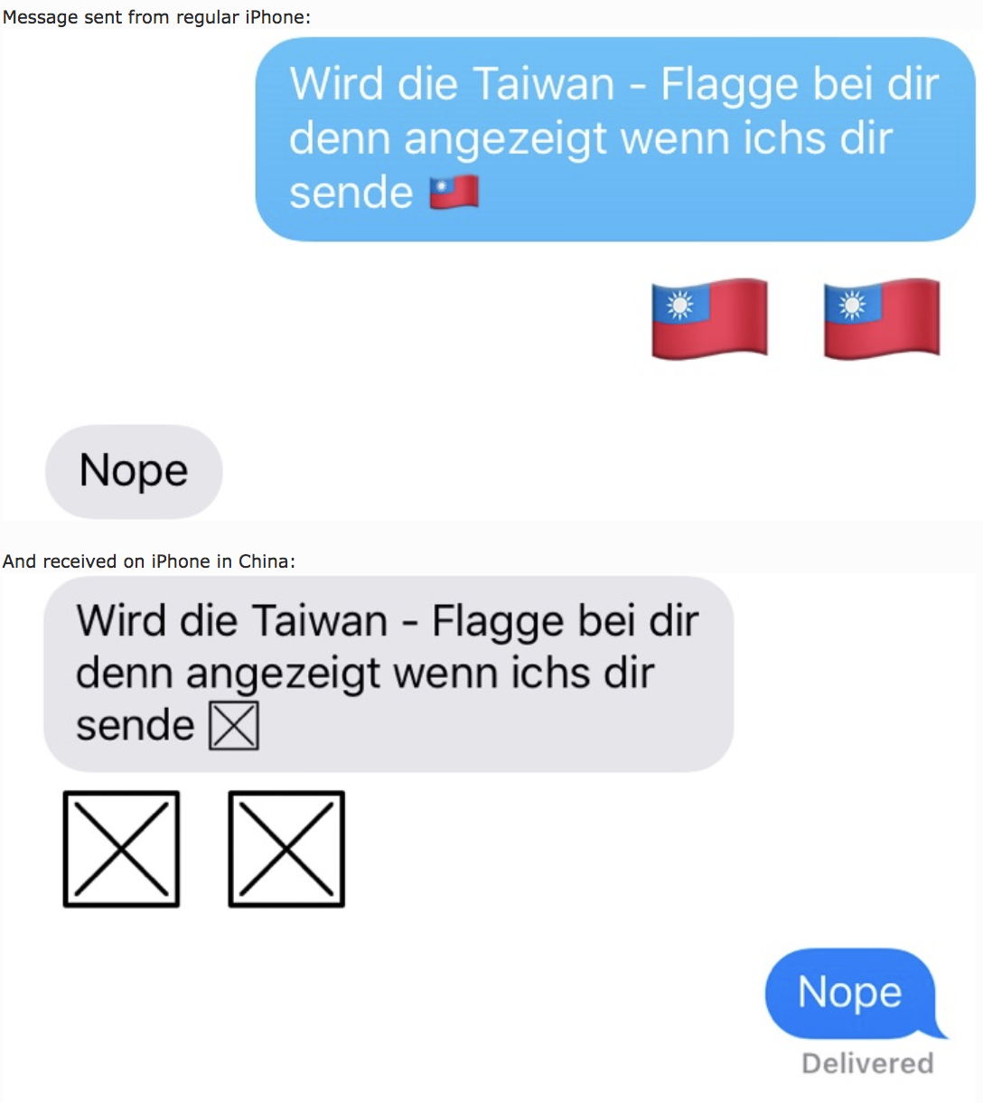 Taiwan flag emoji can crash some iphones unless updated to ios 11 4 1 521922 2