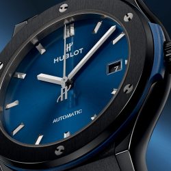 Classic fusion ceramic blue watch background 1