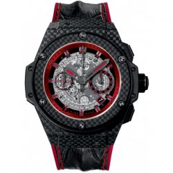 Hublot king power unico red leather strap 2018