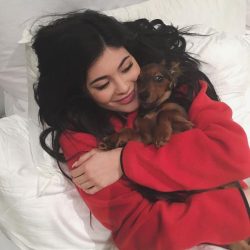 Kylie with dog