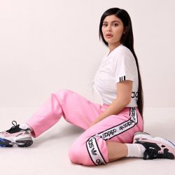 Pink adidas sweatpants