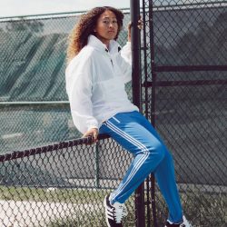 Naomi osaka blue adidas sweatpants