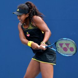 Naomi osaka playing tennis