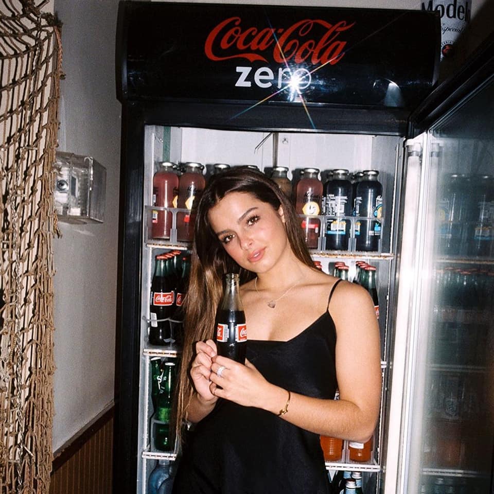 Drinking coca cola zero