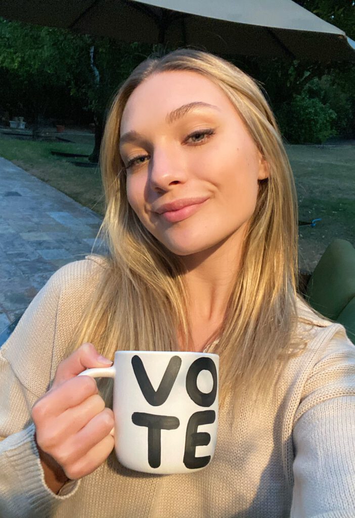 Maddie voting tea cup