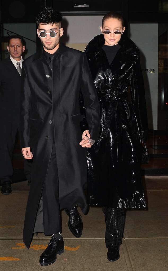 Gigi with zayn wearing all black
