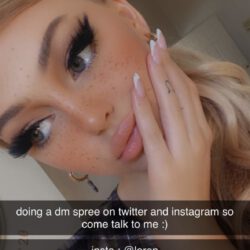 Promoting her instagram