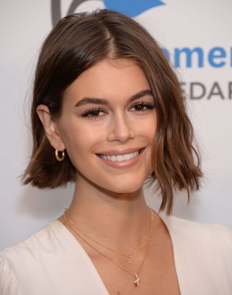 Kaia Gerber smiling