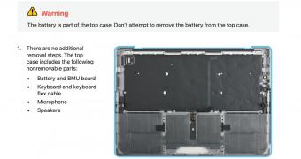 Apples manual on replacing the macbook battery has 162 pages