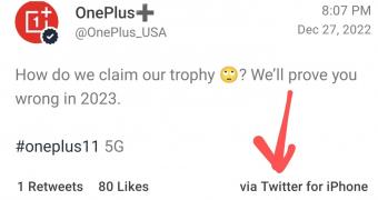 Oneplus fails a great marketing stunt caught using an iphone
