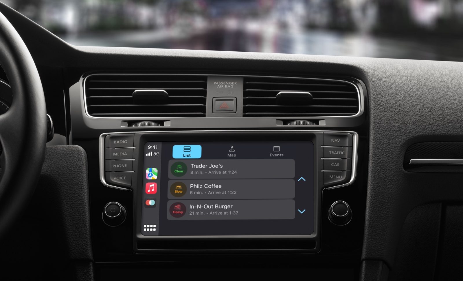Commuter app eta arrives on carplay with travel times and