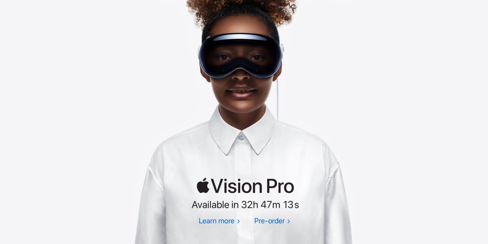 The vision pro countdown clock has officially started on apple․com